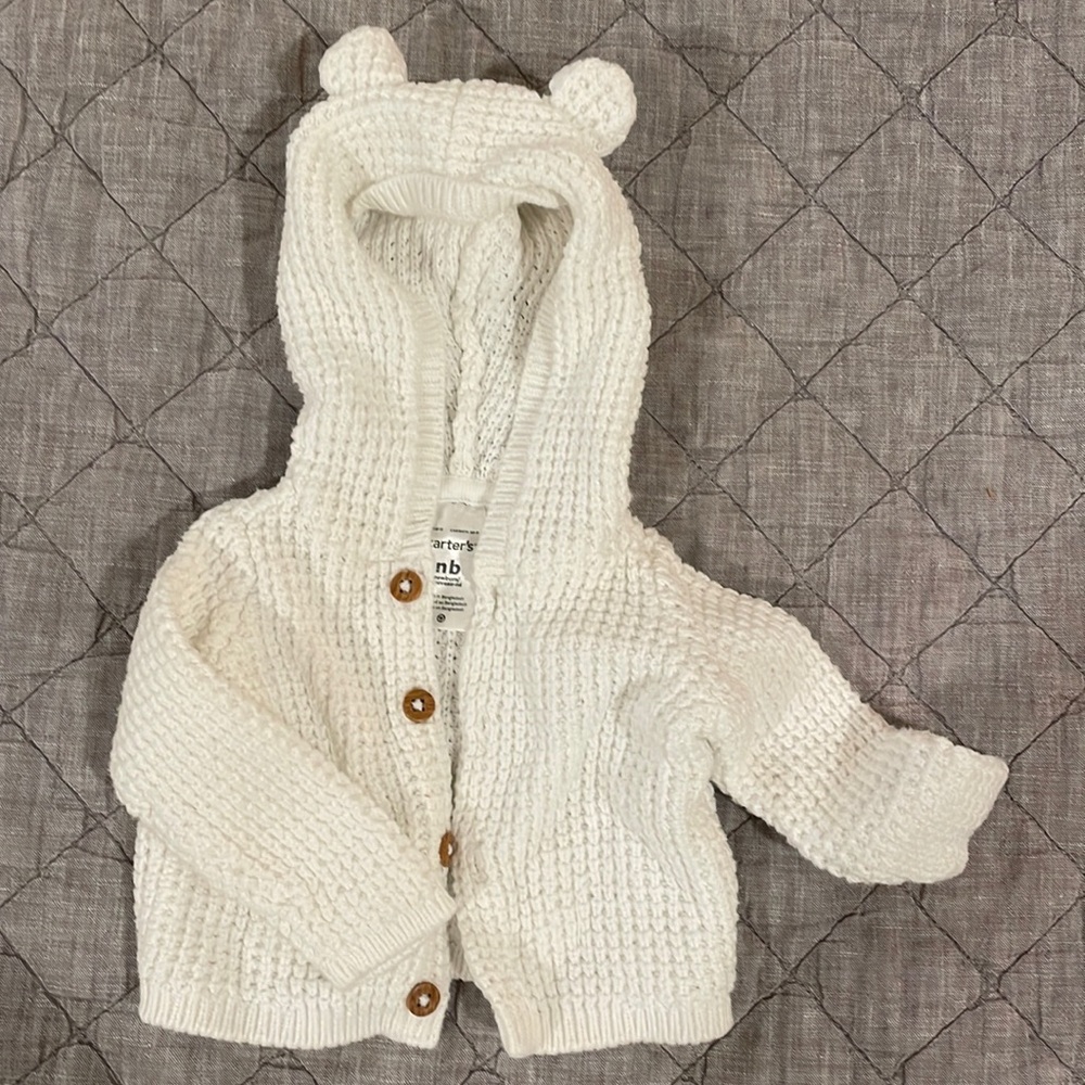 White Newborn Sweater